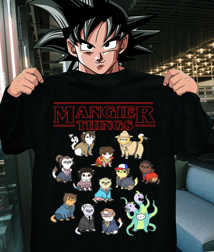 Mangier Things Cats Stranger Things t-shirt shirt