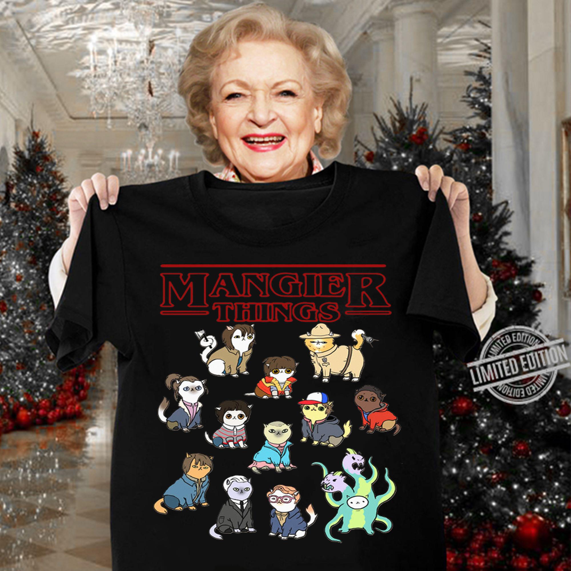 Mangier Things Cats Stranger Things t-shirt woman shirt