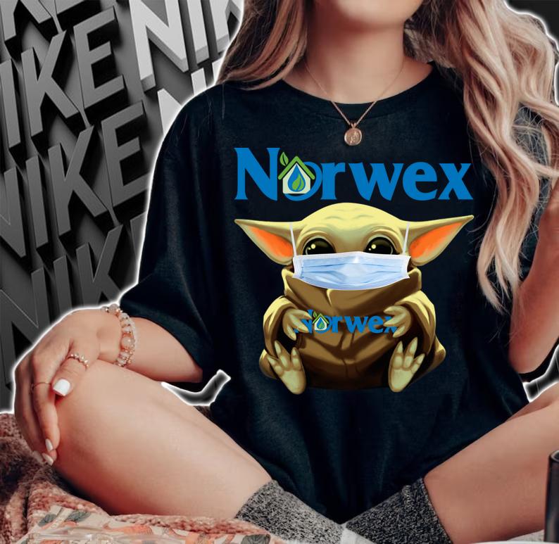 Star Wars Baby Yoda Mask Hug Norwex t-shirt woman shirt