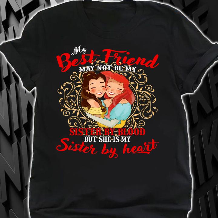 Original Belle And Ariel My Best Friend Sister By Blood Sister By Heart t-shirt shirt