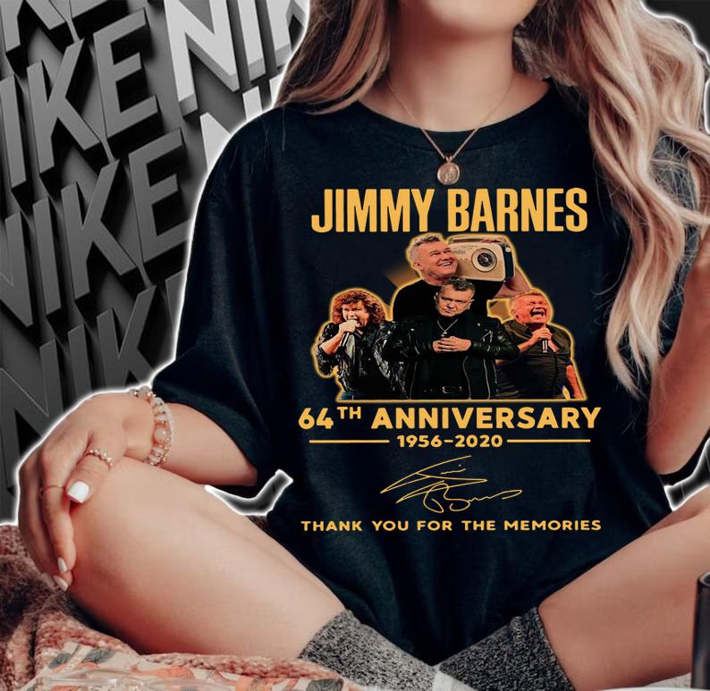 Jimmy Barnes 64Th Anniversary 1956 2020 signature t-shirt woman shirt