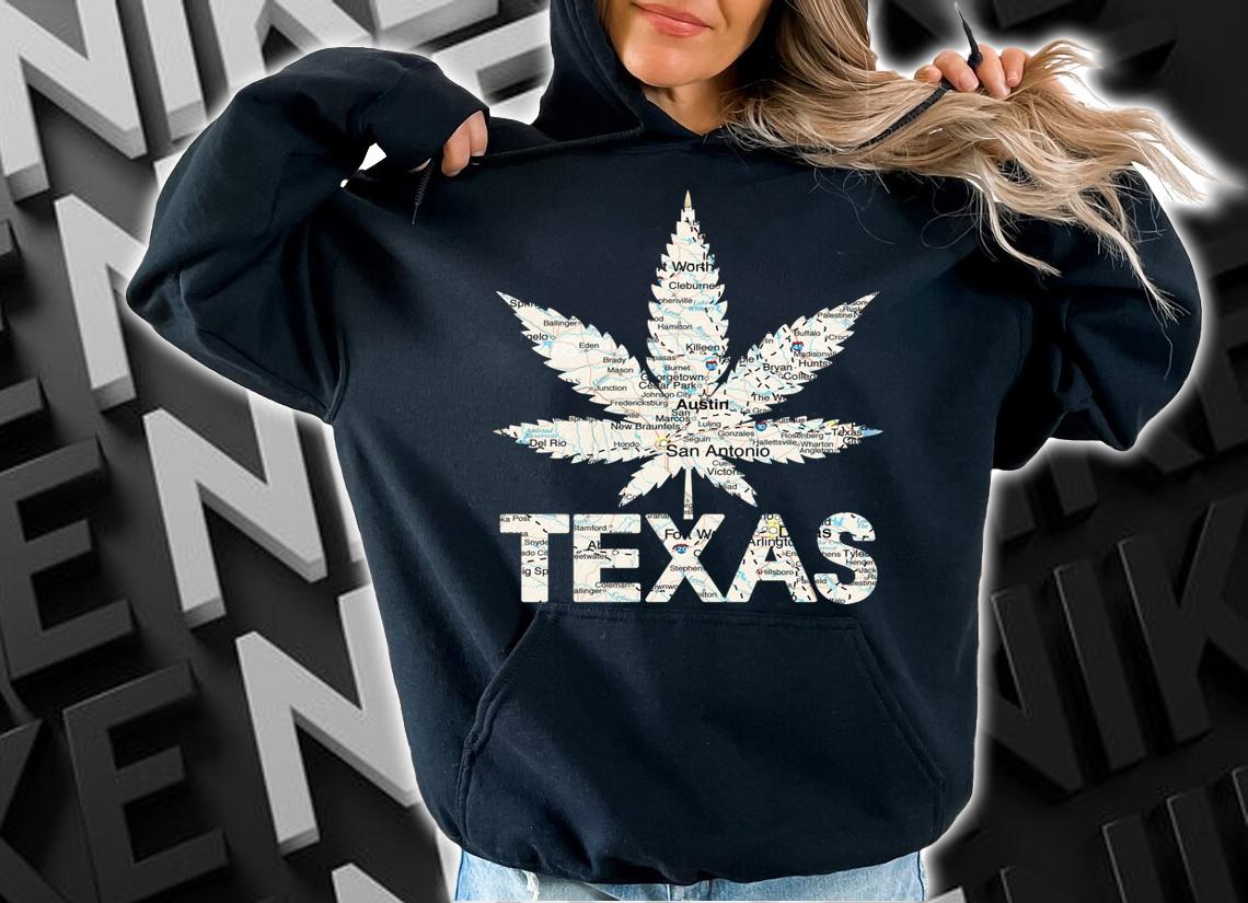 Weed Map Texas Cannabis t-shirt hoodie