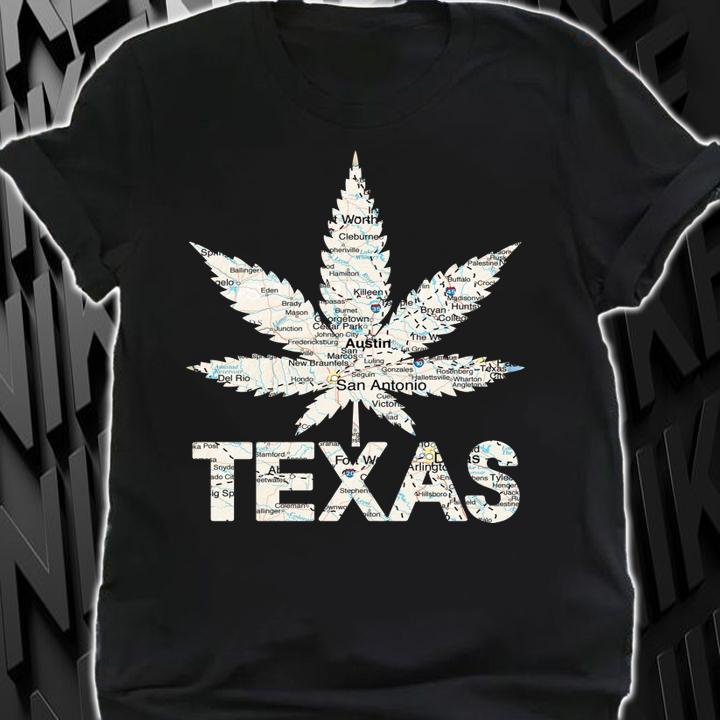 Weed Map Texas Cannabis t-shirt shirt