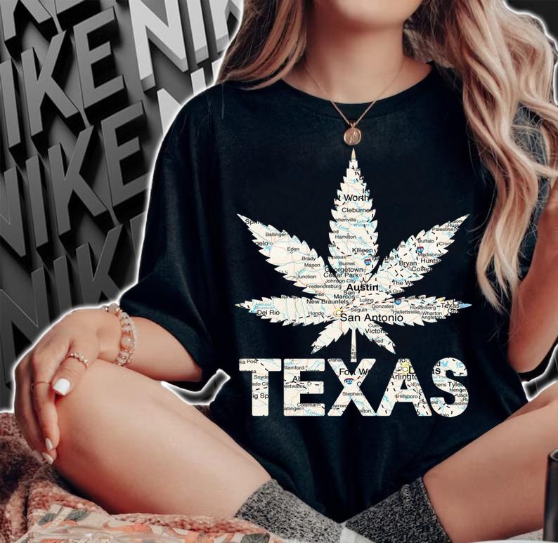 Weed Map Texas Cannabis t-shirt woman shirt
