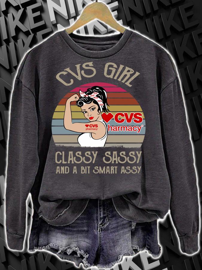 CVS Pharmacy Girl Classy Sassy And A Bit Smart Assy t-shirt sweatshirt