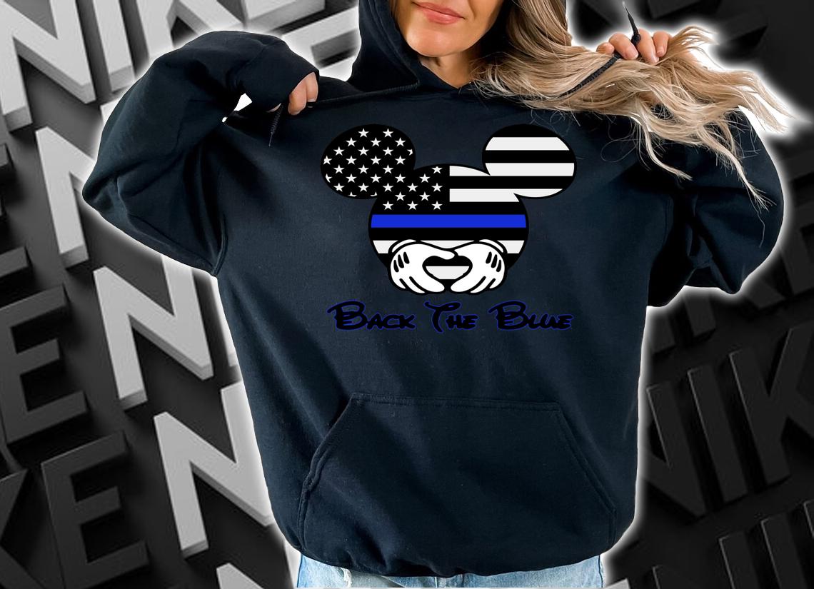 Thin Blue Line Mickey Mouse Back The Blue t-shirt hoodie