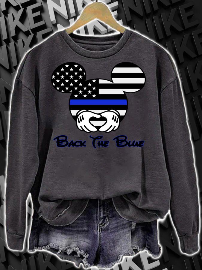 Thin Blue Line Mickey Mouse Back The Blue t-shirt sweatshirt