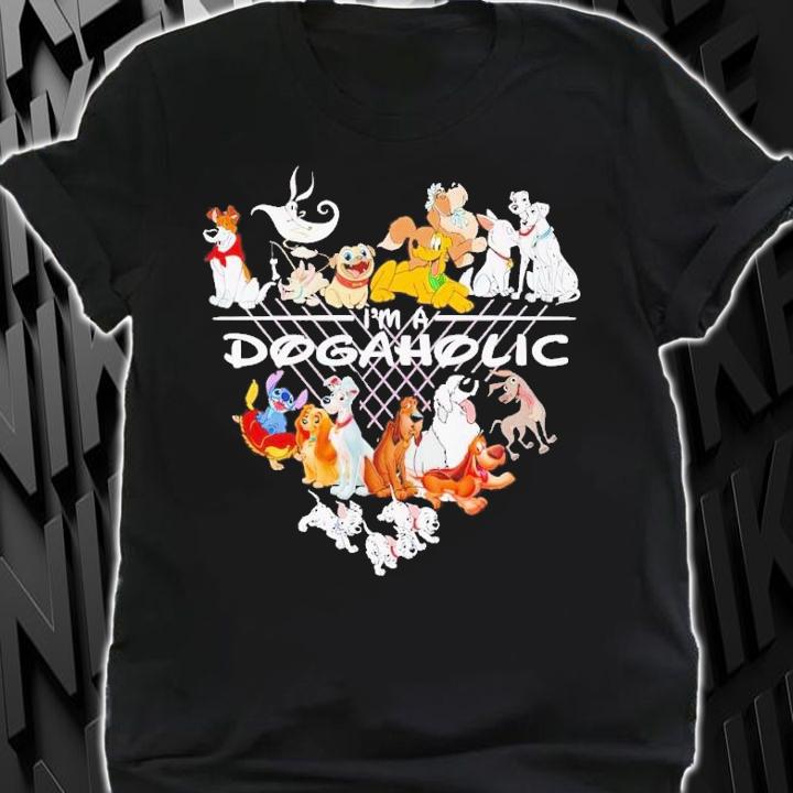 Disney I'm a dogaholic heart t-shirt shirt