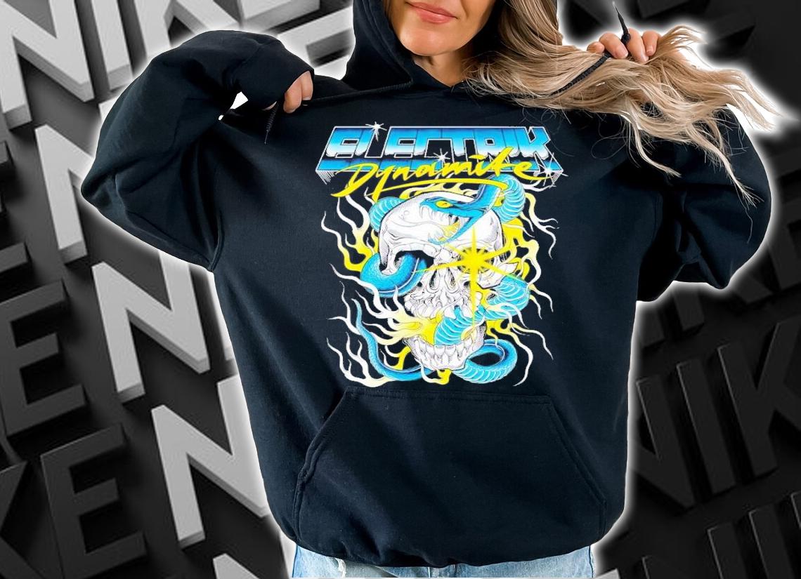 Electrik Dynamite skull snake t-shirt hoodie