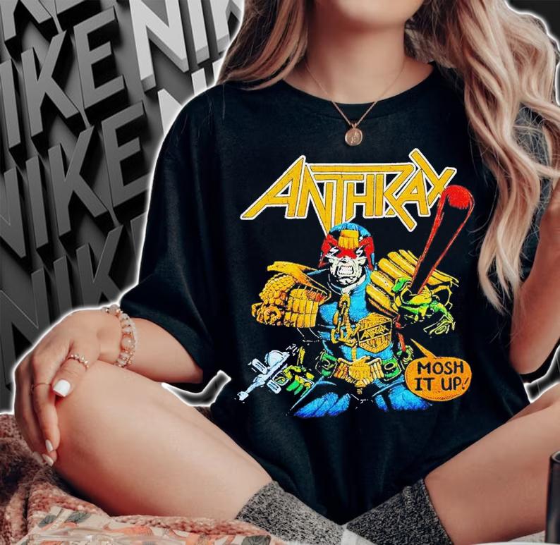 Anthrax Dredd Mosh shirt t-shirt woman shirt