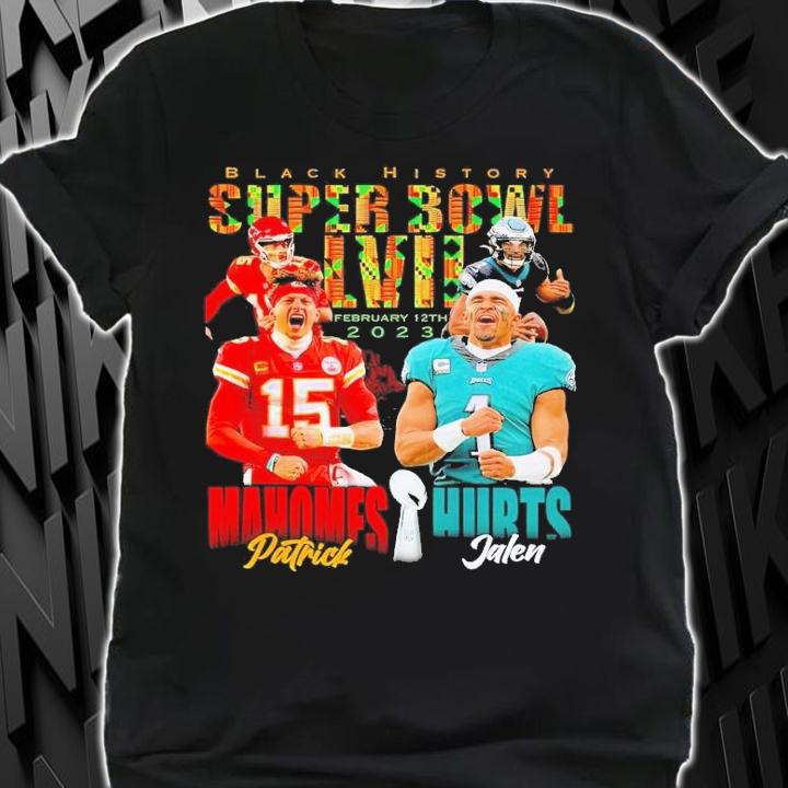 Black history Super Bowl LVII Patrick Mahomes and Jalen Hurts t-shirt shirt