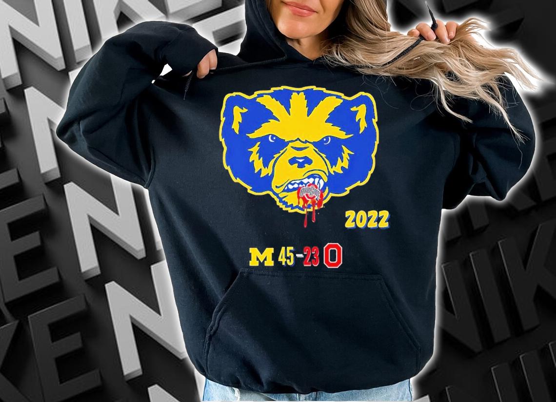 Blue Domination 2022 Michigan 45-23 Ohio State Buckeyes shirt t-shirt hoodie