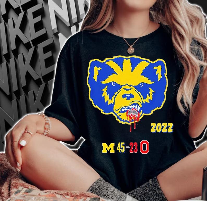 Blue Domination 2022 Michigan 45-23 Ohio State Buckeyes shirt t-shirt woman shirt