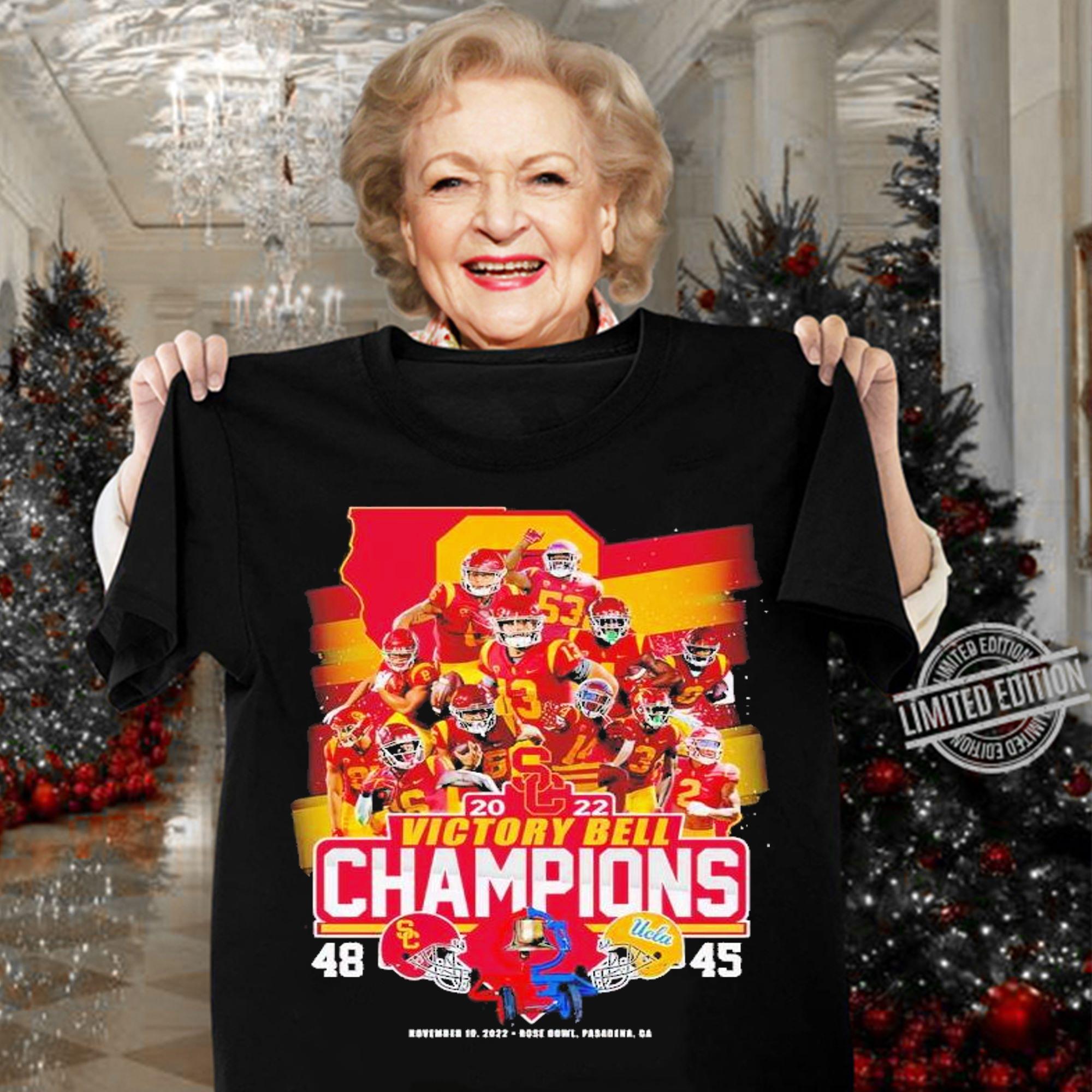 2022 Victory Bell Champions USC Trojans 48 45 UCLA Bruins shirt t-shirt woman shirt