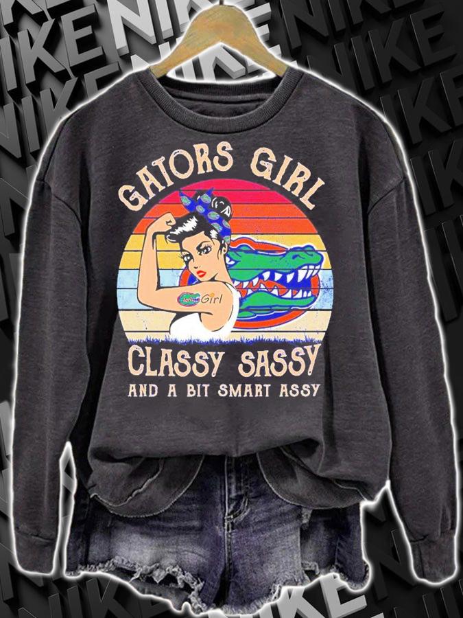 Gators Girl Classy Sassy And A Bit Smart Assy Vintage Shirt t-shirt sweatshirt