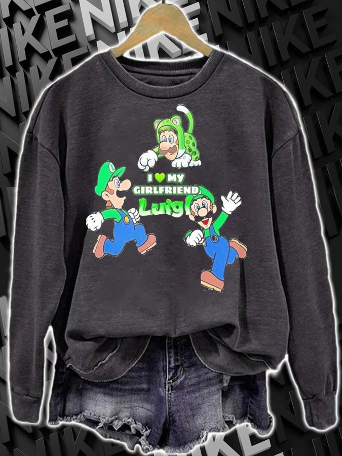 I love my girlfriend Luigi shirt t-shirt sweatshirt