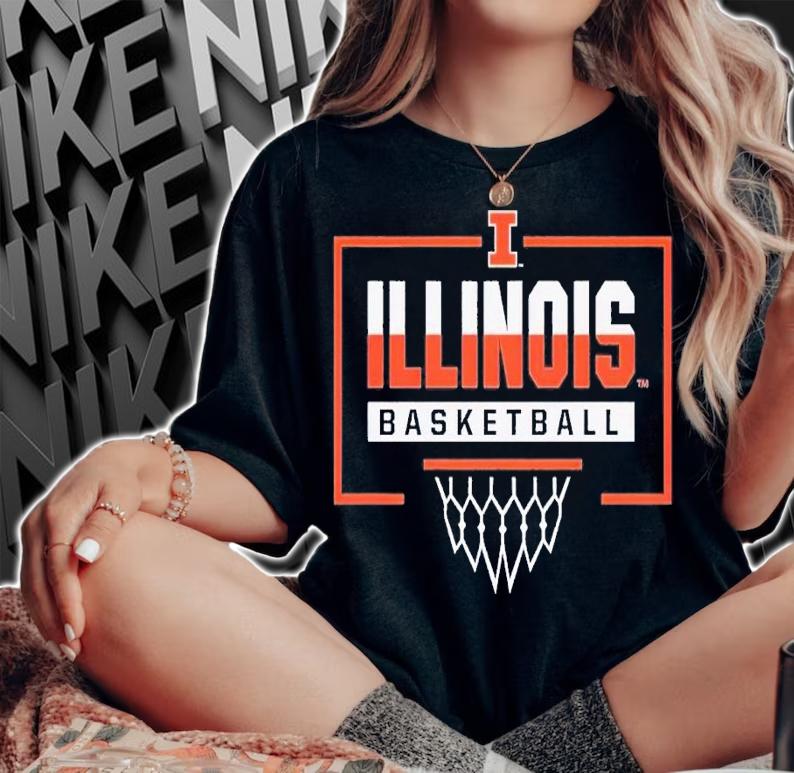 Illinois basketball backboard shirt t-shirt woman shirt