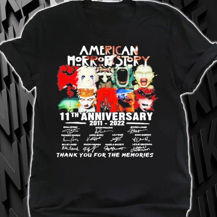 American Horror Story 11th anniversary 2011 2022 thank you for the memories shirt t-shirt