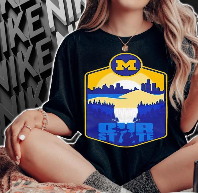 Big Ten Champs Goblue Our State Michigan Aaron Bills T-Shirt t-shirt woman shirt