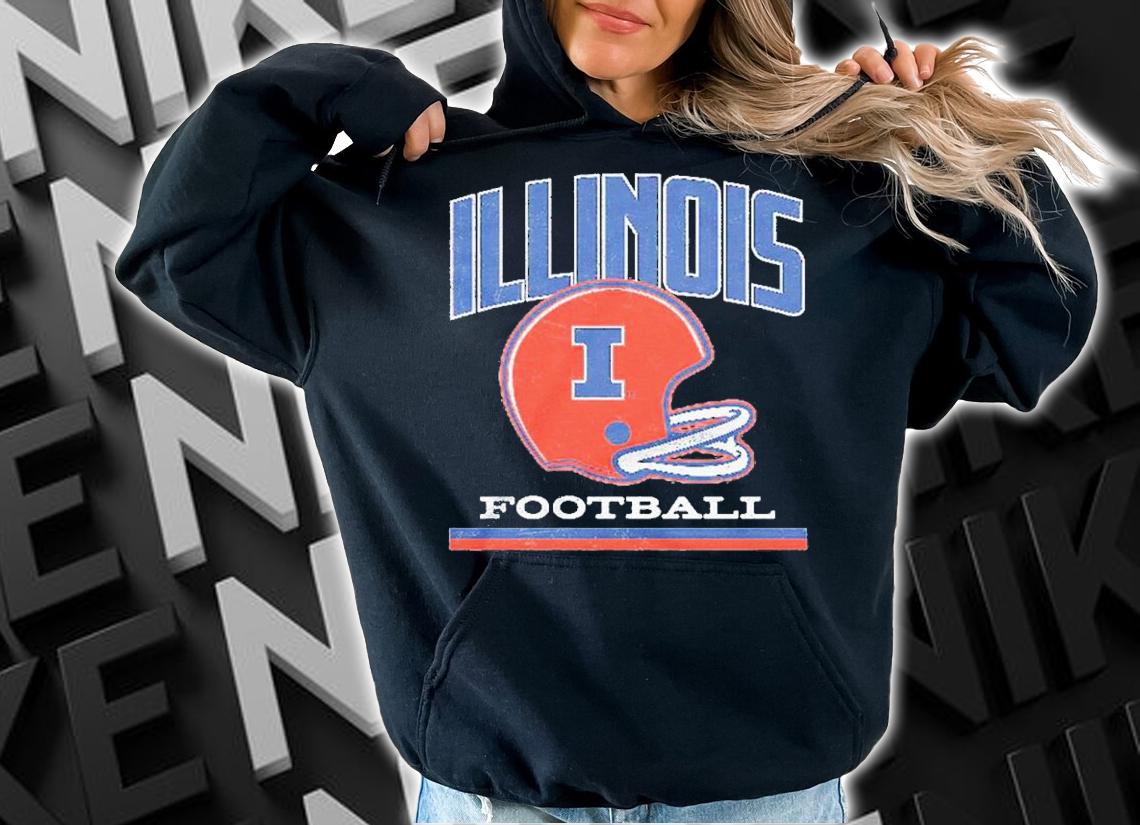 Illinois Vintage Football Helmet Shirt t-shirt hoodie
