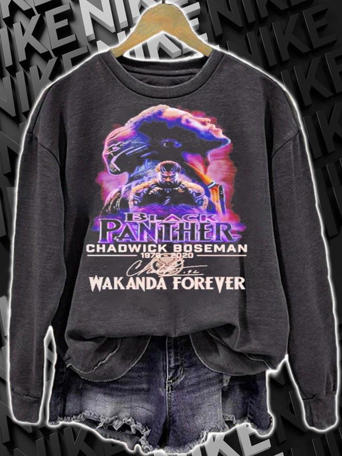 Black Panther Chadwick Boseman 1976 2020 Wakanda Forever signature shirt t-shirt