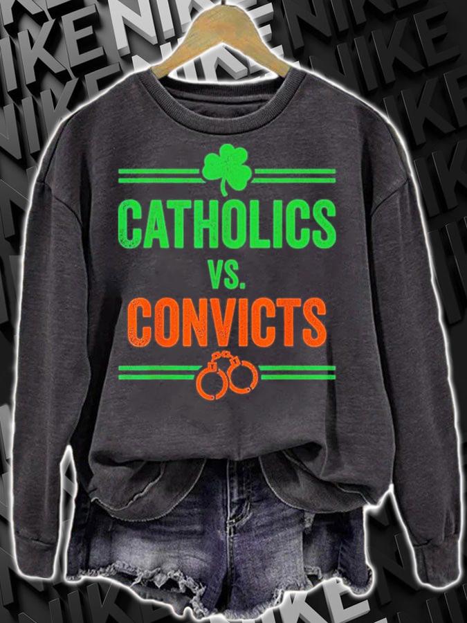 Catholics Vs Convicts Vintage Shirt t-shirt