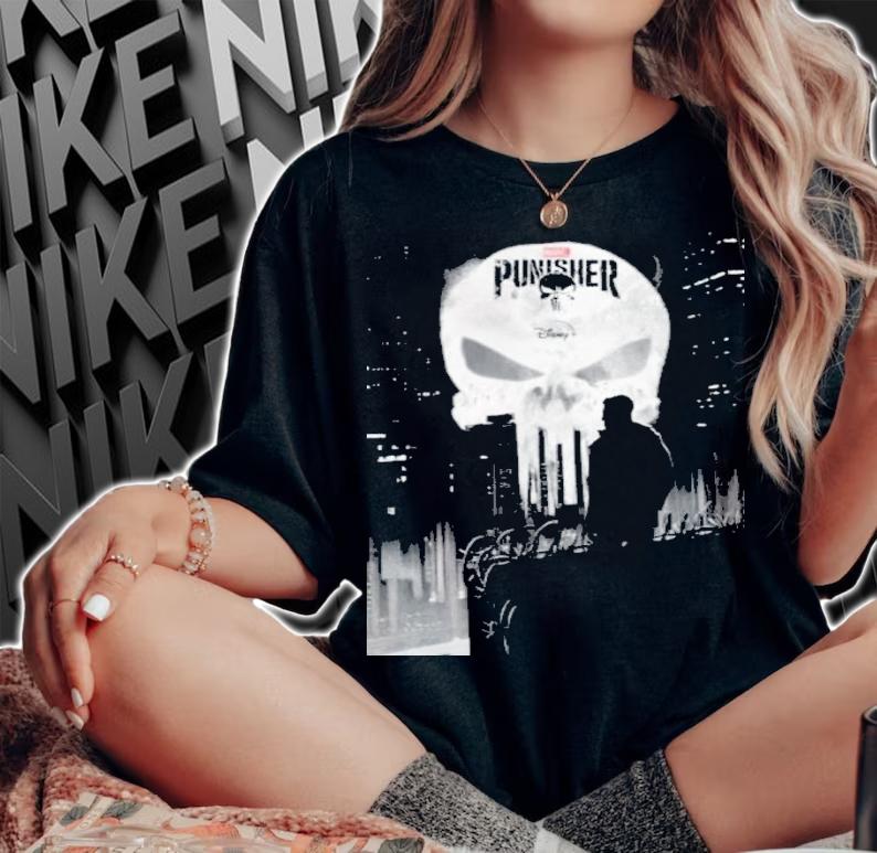 Marvel Studios Punisher Skull New Poster Movie Shirt t-shirt woman shirt