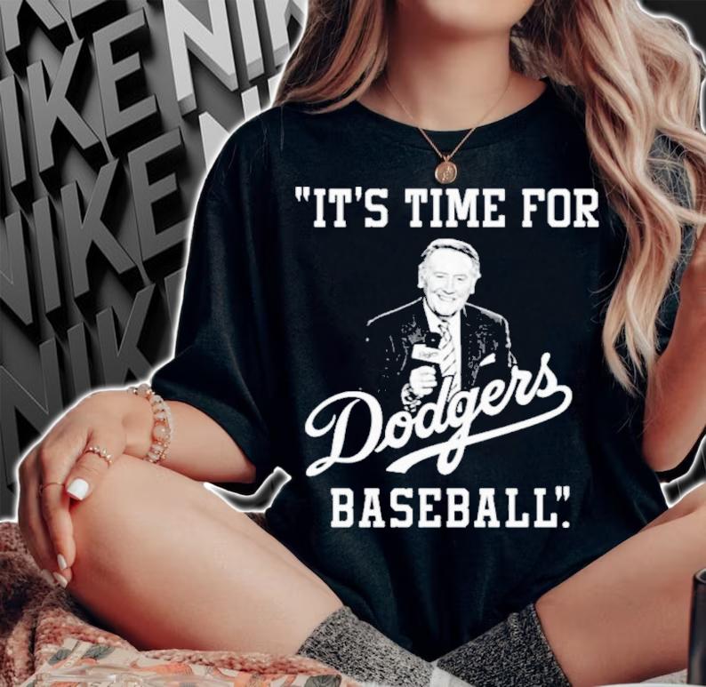 RIP Vin Scully 1927-2022 It's Time For Dodgers Baseball Shirt t-shirt