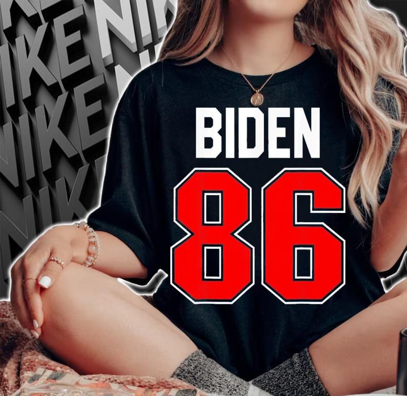 Biden 86 Jersey Anti Biden 86 46 Impeach Biden Hate Biden T-Shirt t-shirt woman shirt