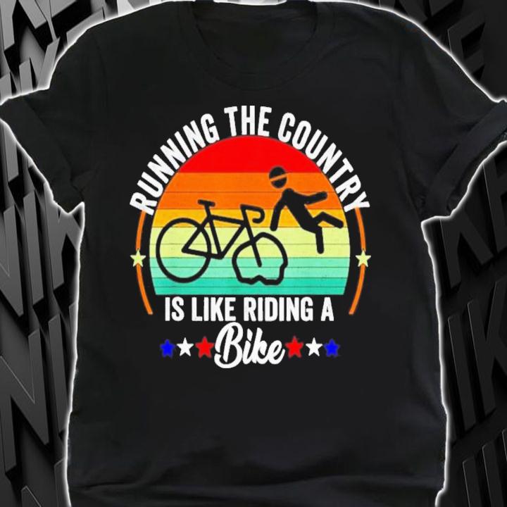 Biden Falling Off His Bicycle Biden Falls Off Bike Vintage T-Shirt t-shirt shirt