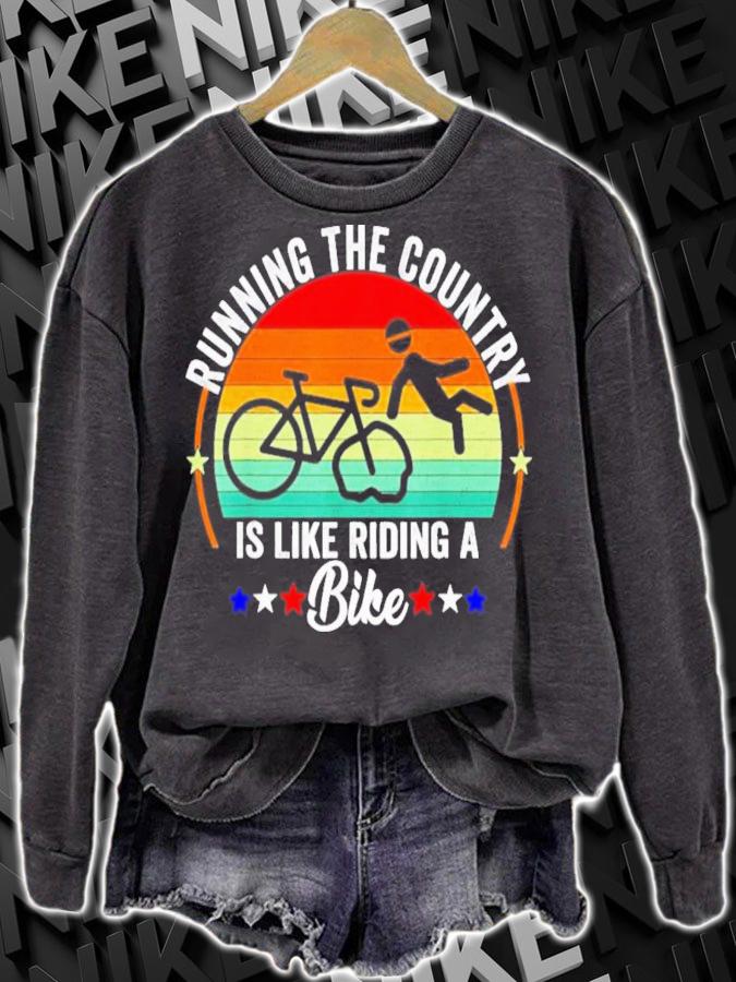 Biden Falling Off His Bicycle Biden Falls Off Bike Vintage T-Shirt t-shirt sweatshirt