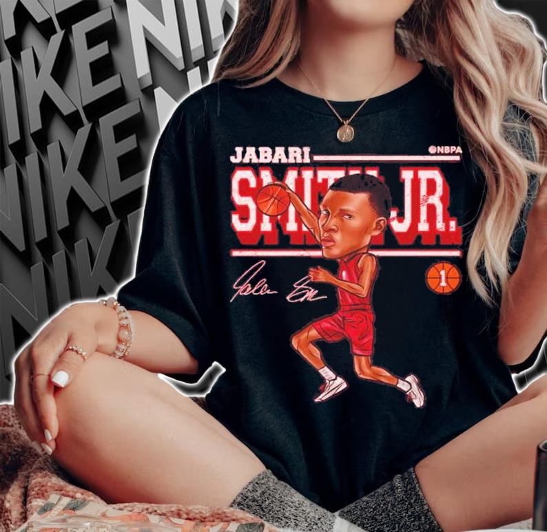 Jabari Smith Jr. Houston Cartoon Basketball Signature Shirt t-shirt