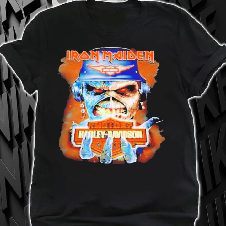 Skull Iron Maiden Motor Harley-Davidson Cycles Shirt t-shirt shirt