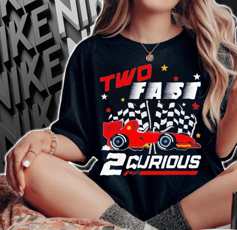 Two Fast 2 Curious Birthday Decorations 2nd Bday 2020 shirt t-shirt