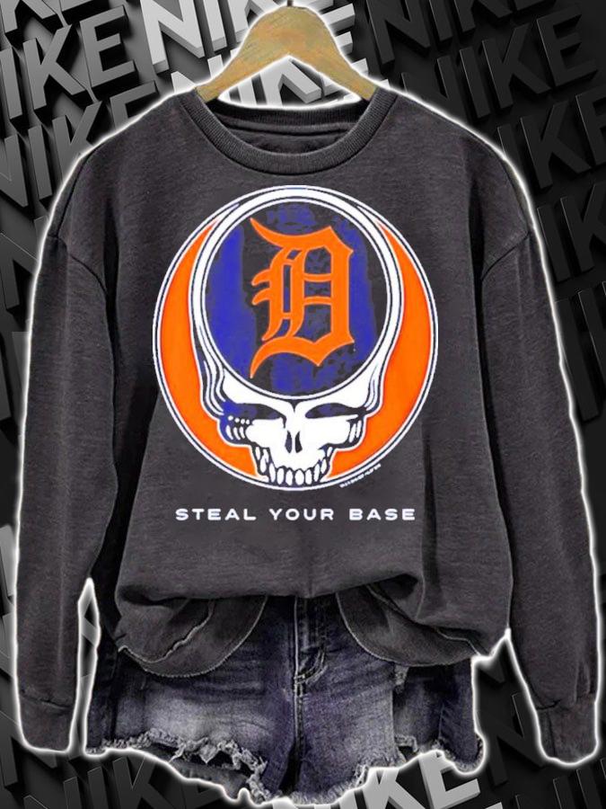Detroit Tigers Grateful Dead Steal Your Base Shirt t-shirt sweatshirt