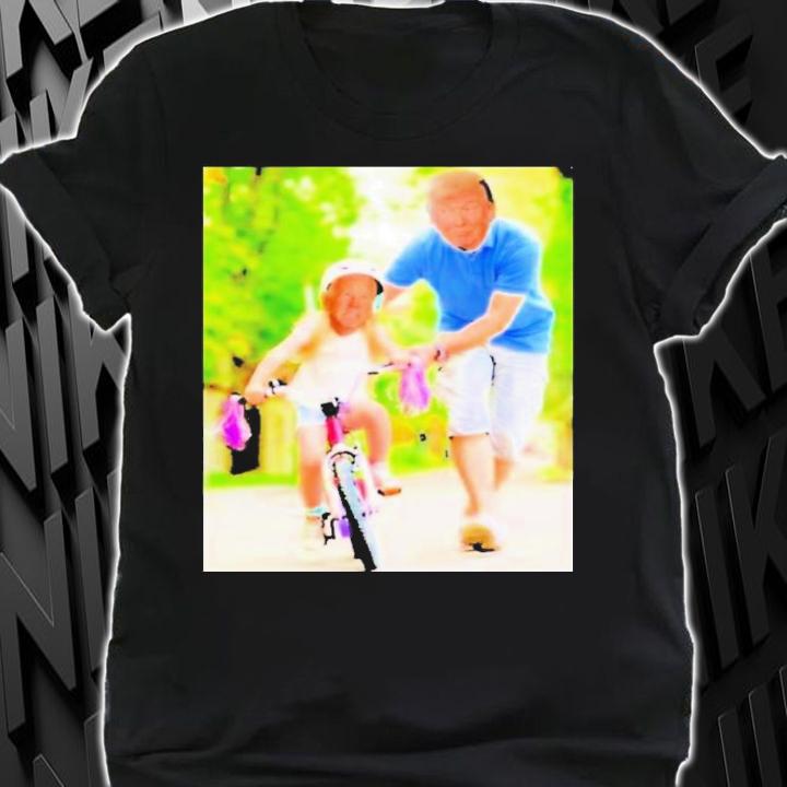 Donald Trump Joe Biden Learning To Ride Bike Shirt t-shirt shirt