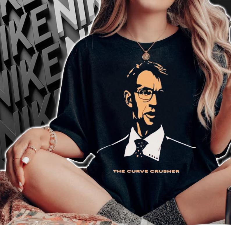 Dr Ashley Bloomfield The Curve Crusher T-Shirt t-shirt