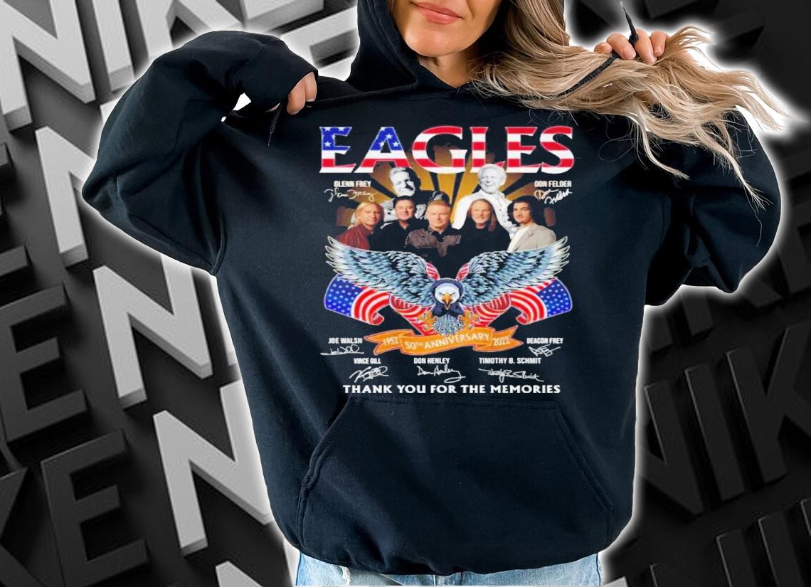 Eagles 50th Anniversary 1952-2022 Signatures Thank You For The Memories Shirt t-shirt