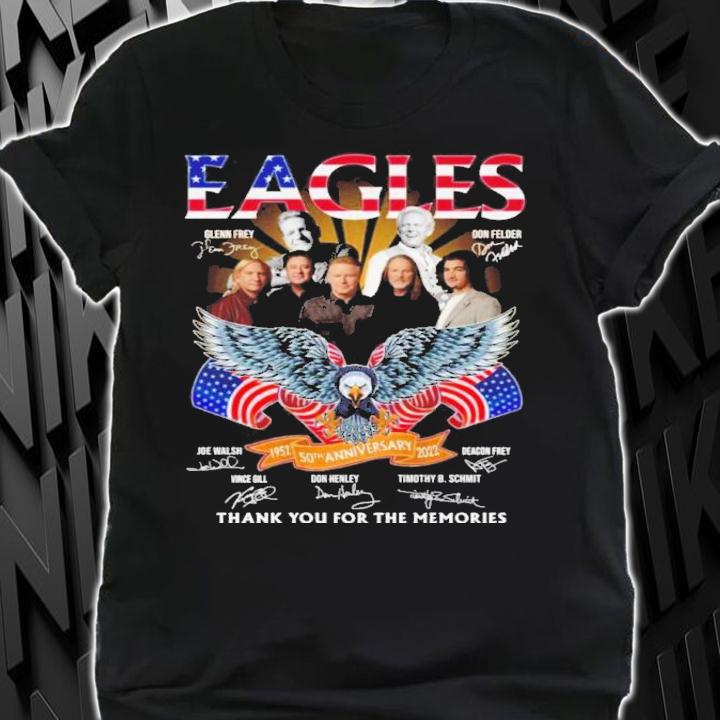 Eagles 50th Anniversary 1952-2022 Signatures Thank You For The Memories Shirt t-shirt