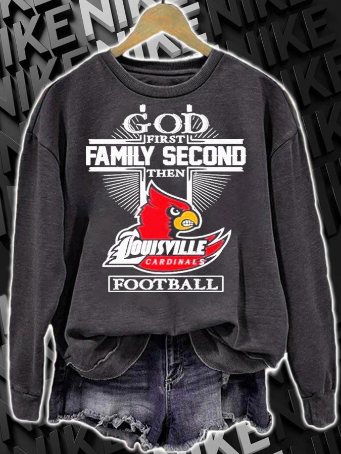 God First Family Second Then Louisville Cardinals Football 2022 Shirt t-shirt