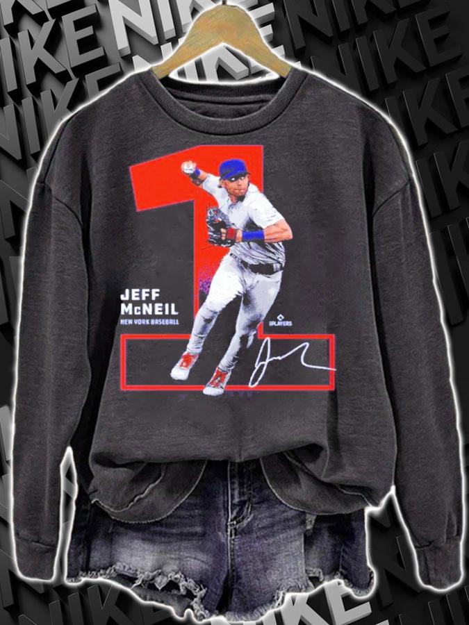 Jeff McNeil New York M Outline Baseball Signatures Shirt t-shirt