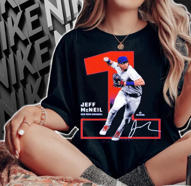 Jeff McNeil New York M Outline Baseball Signatures Shirt t-shirt