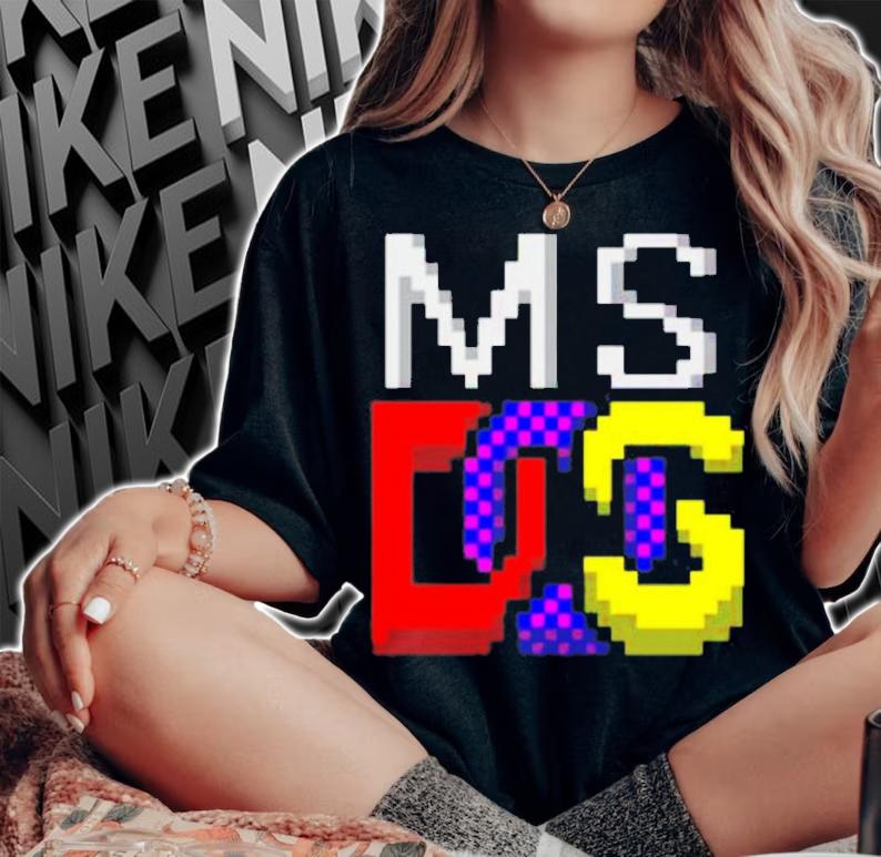 Ms-Dos Icon Retro Pixel Asymbol Jen Gentleman T-Shirt t-shirt woman shirt