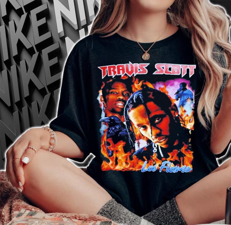 Travis Scott La Flame Retro Shirt t-shirt