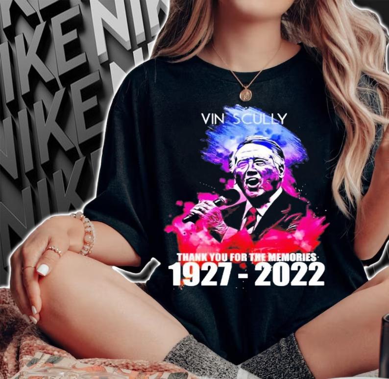 Vin Scully 1927-2022 Signatures Thank You For The Memories Shirt t-shirt