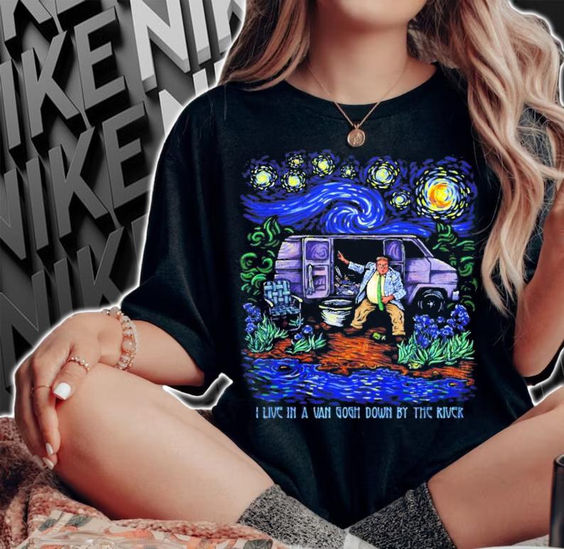 Van Gogh Down By The River Matt Foley T-Shirt t-shirt