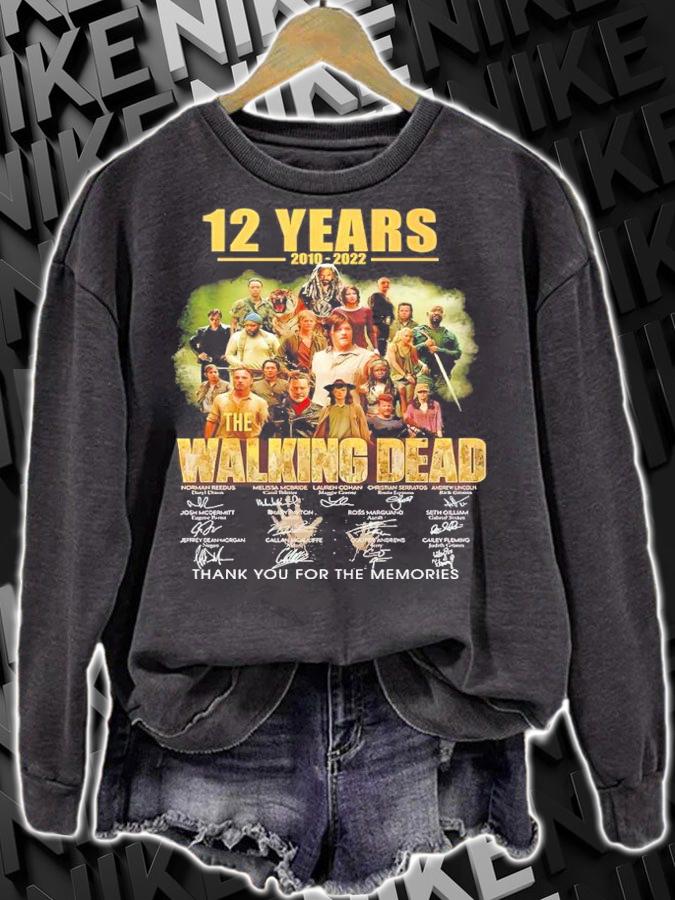12 Years 2010-2022 The Walking Dead Signatures Thank You For The Memories Shirt t-shirt sweatshirt