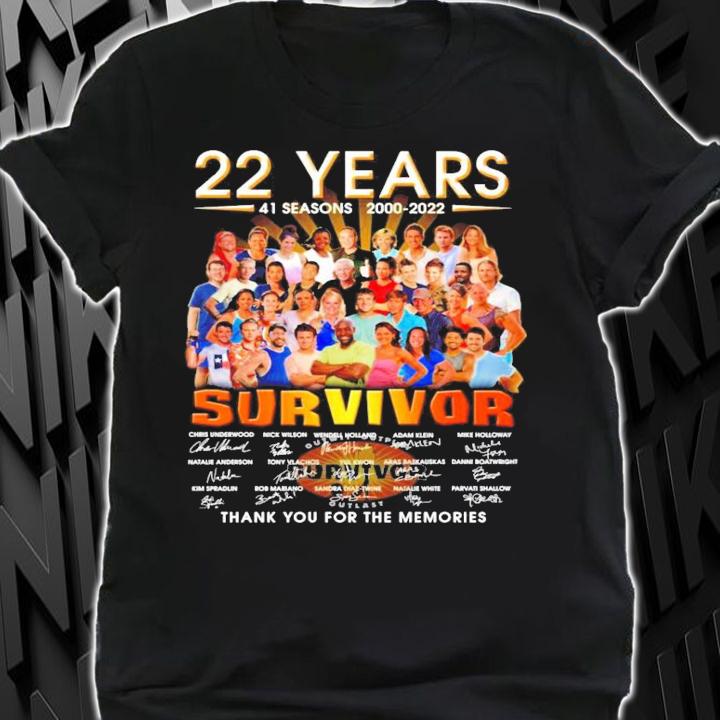 22 Years 41 Seasons 2000-2022 Survivor Signatures Shirt t-shirt