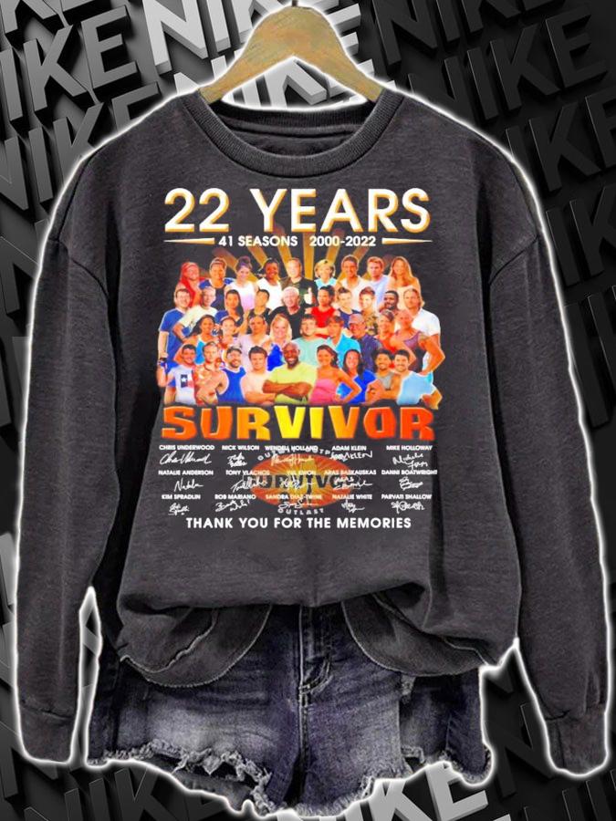 22 Years 41 Seasons 2000-2022 Survivor Signatures Shirt t-shirt