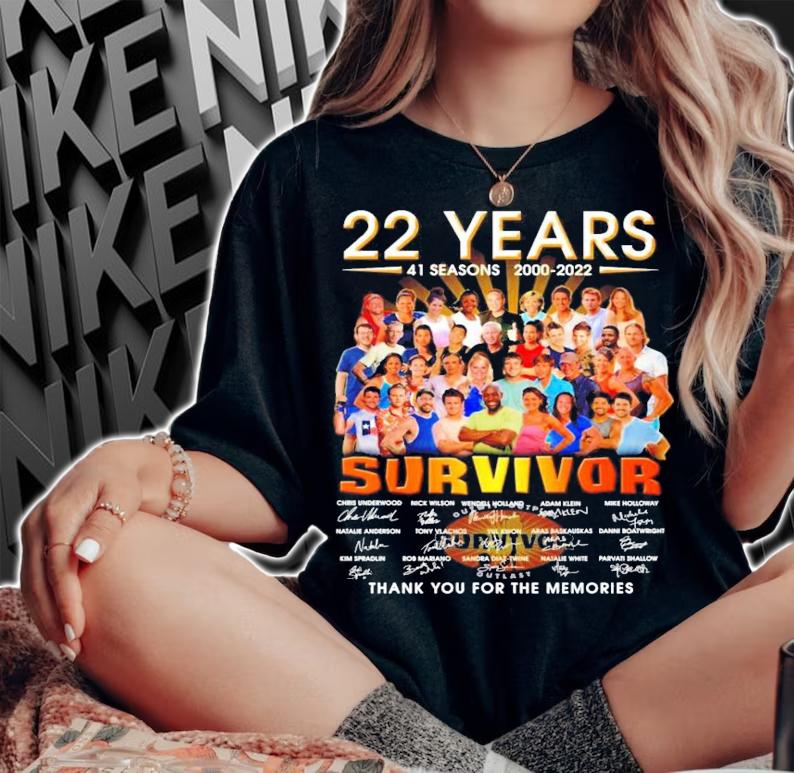 22 Years 41 Seasons 2000-2022 Survivor Signatures Shirt t-shirt